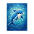 Cartoon Dolphin kids nursery Canvas Print