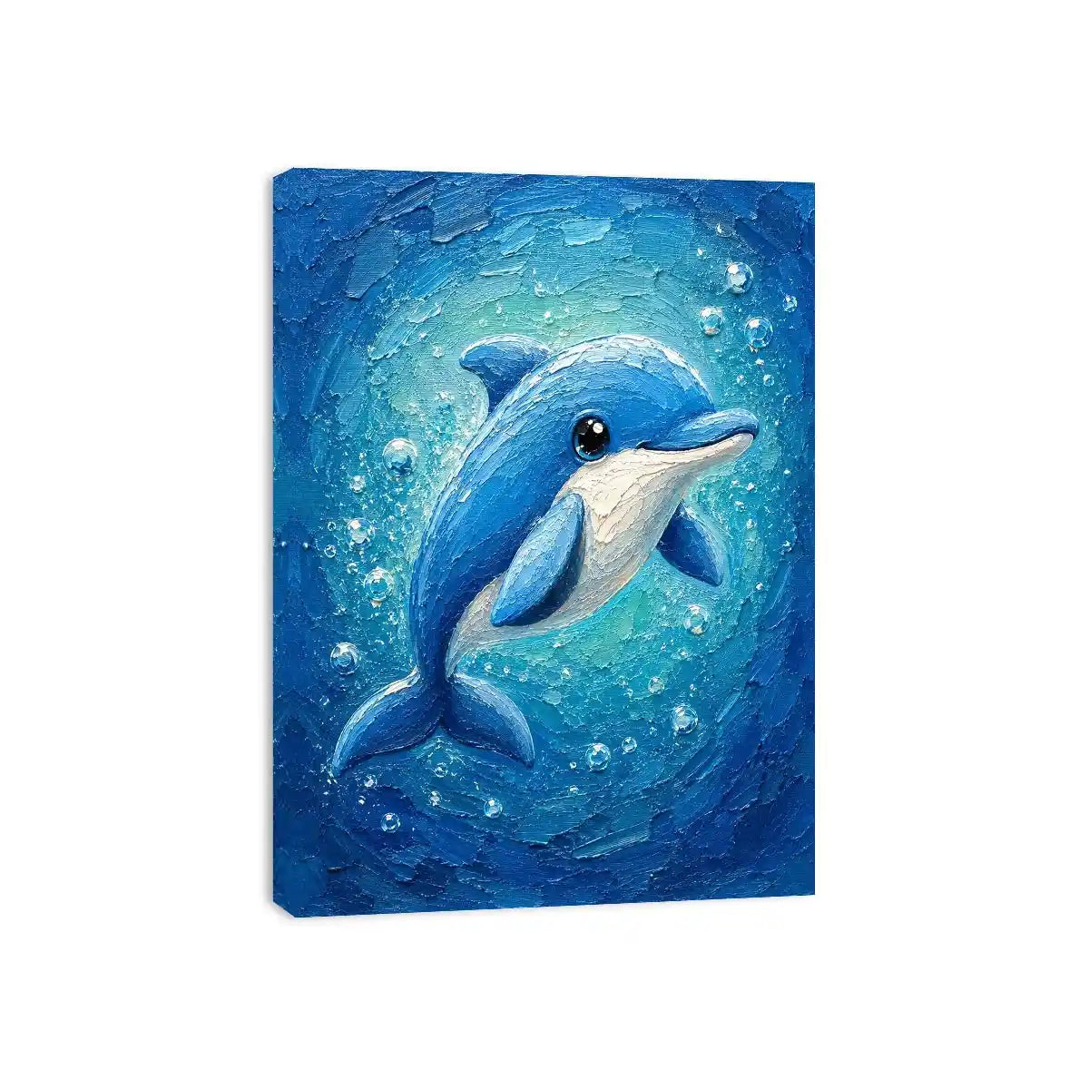 Cartoon Dolphin kids nursery Canvas Print
