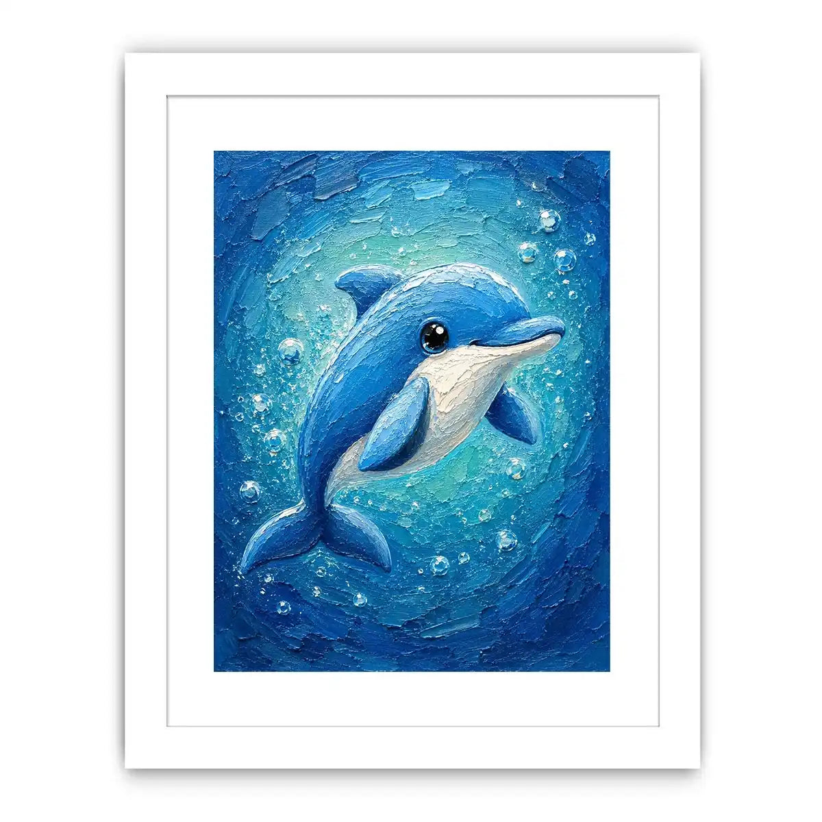 Cartoon Dolphin kids nursery Canvas Print