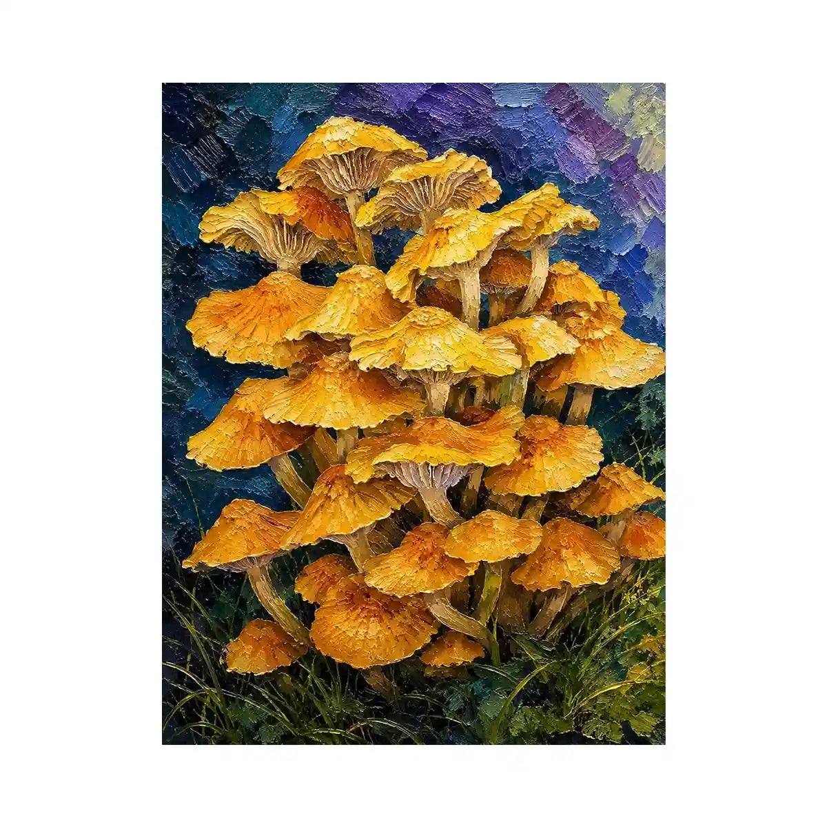 Gold Top Top Mushrooms Canvas Print