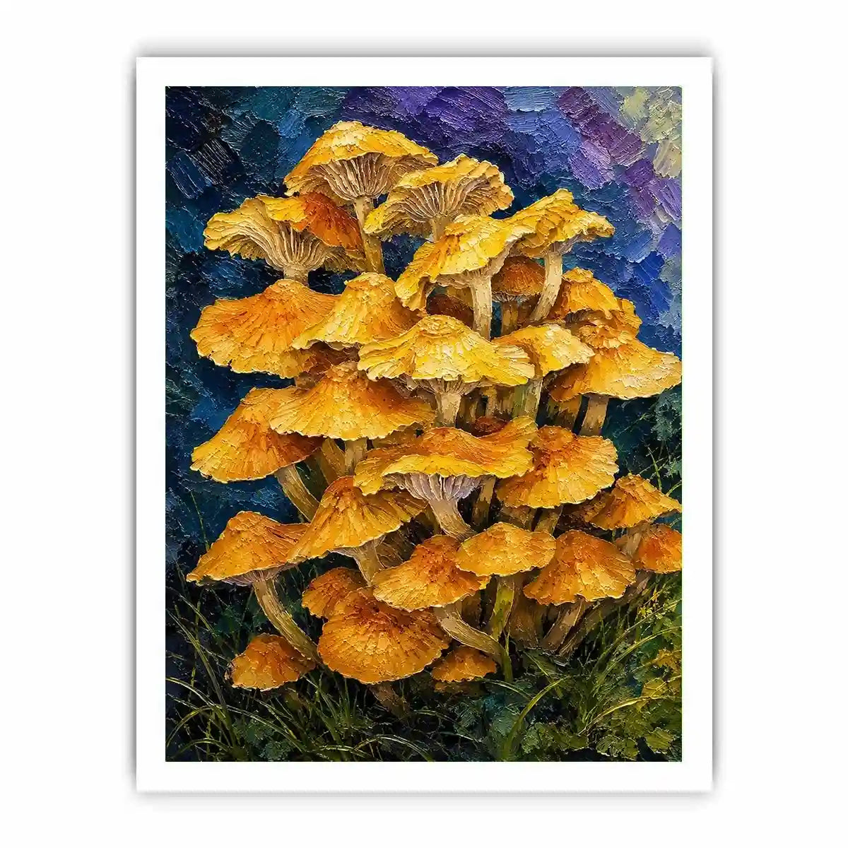 Gold Top Top Mushrooms Canvas Print