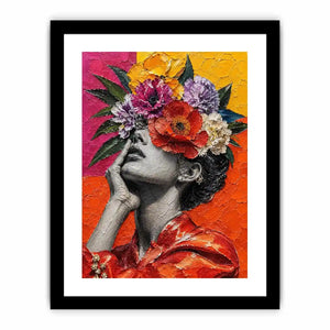 Flower Head Girl Canvas Print