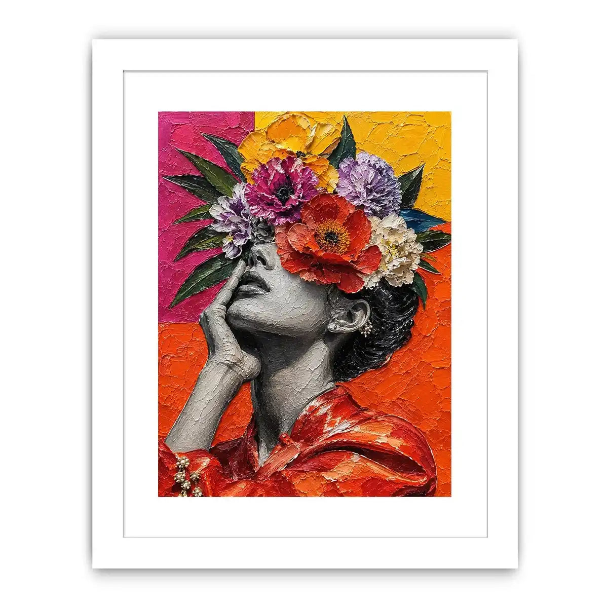Flower Head Girl Canvas Print