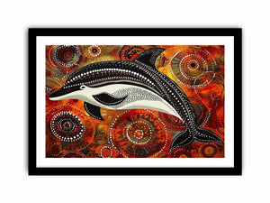 Dolphin Dot Canvas Print