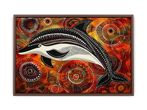 Dolphin Dot Canvas Print