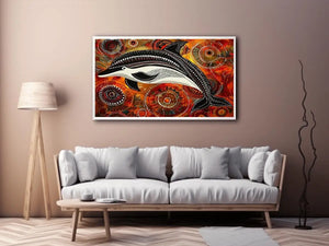 Dolphin Dot Canvas Print