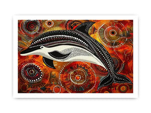 Dolphin Dot Canvas Print