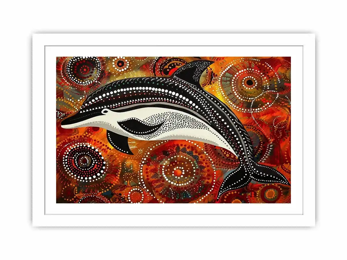 Dolphin Dot Canvas Print