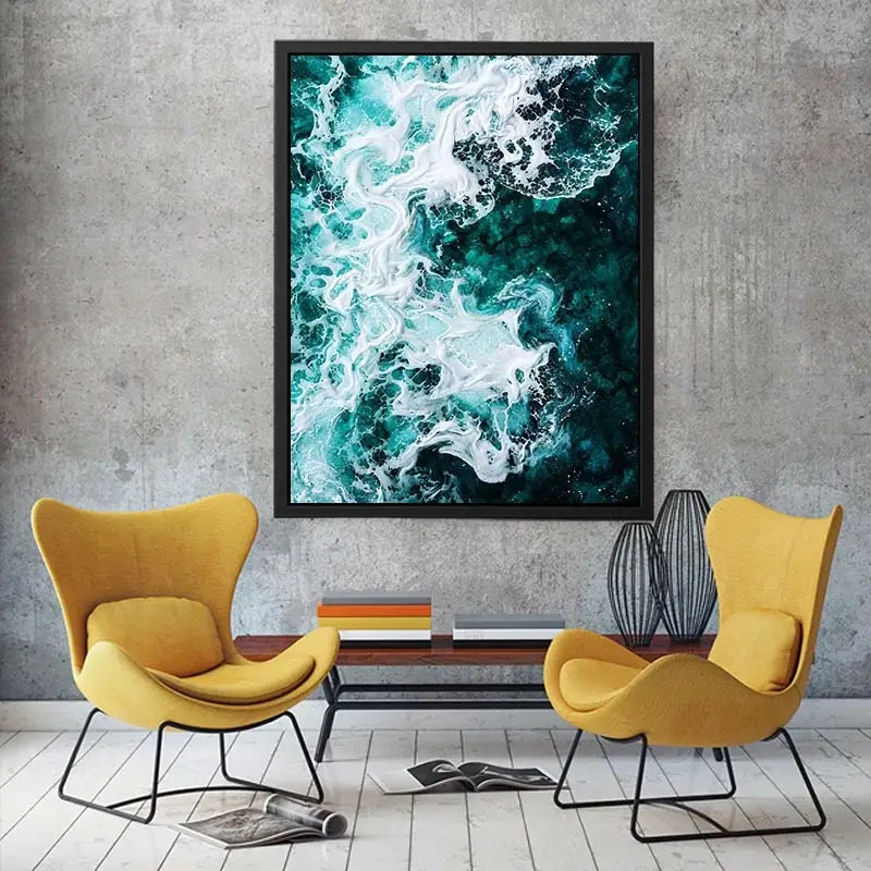 Teal Ocean Canvas Print