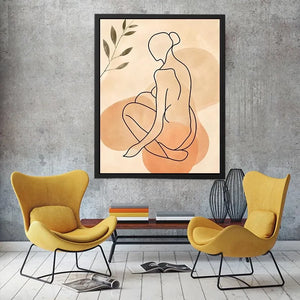 Sitting Figure Canvas Print