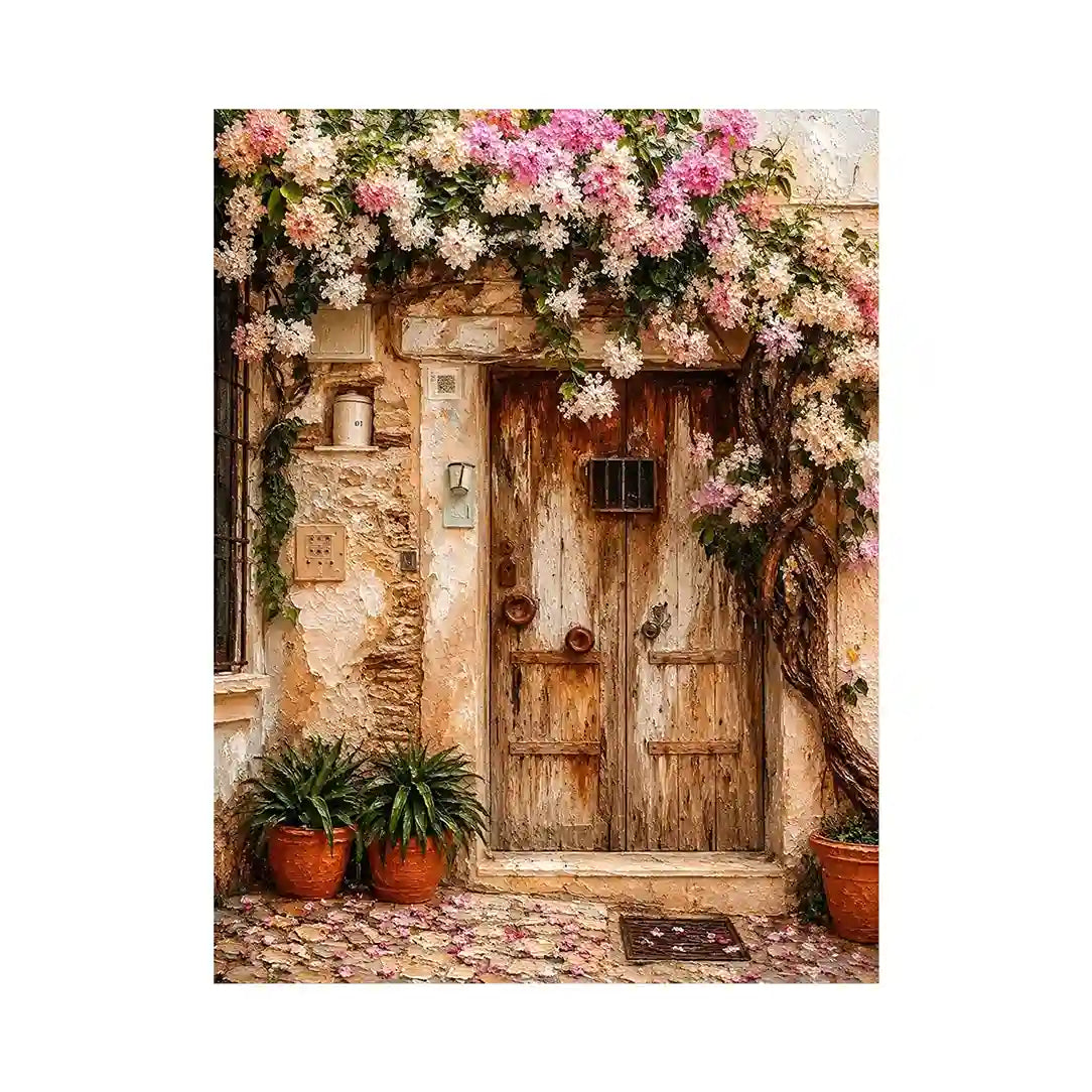 Vinatge Door In Italy Canvas Print