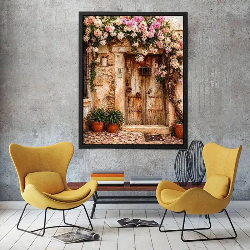 Vinatge Door In Italy Canvas Print