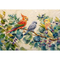 Bird On Eucalyptus Canvas Print