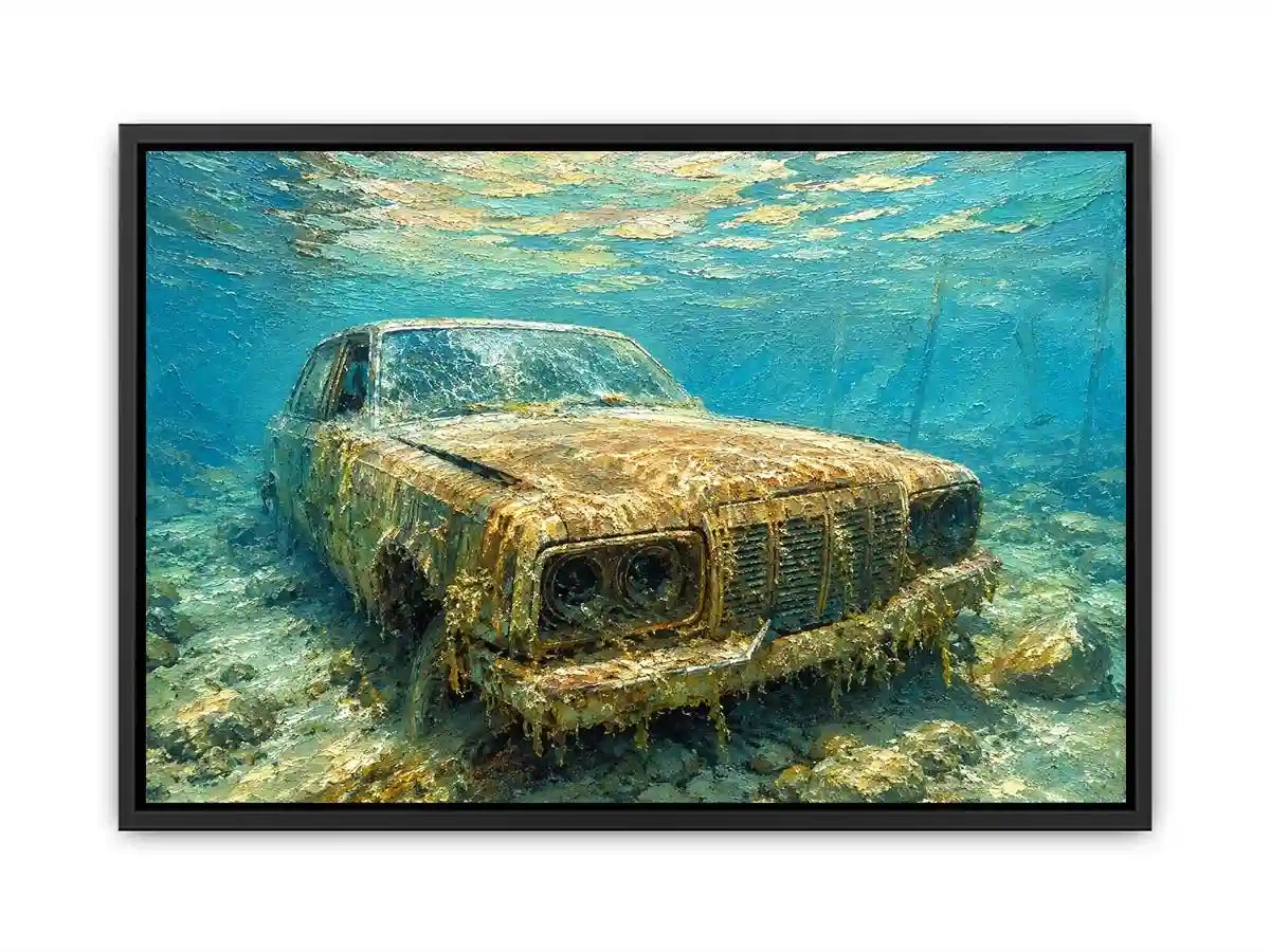 Underwater Car Canvas Print