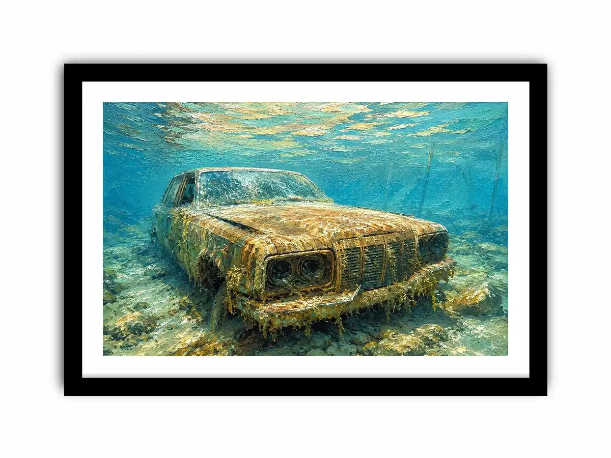 Underwater Car Canvas Print