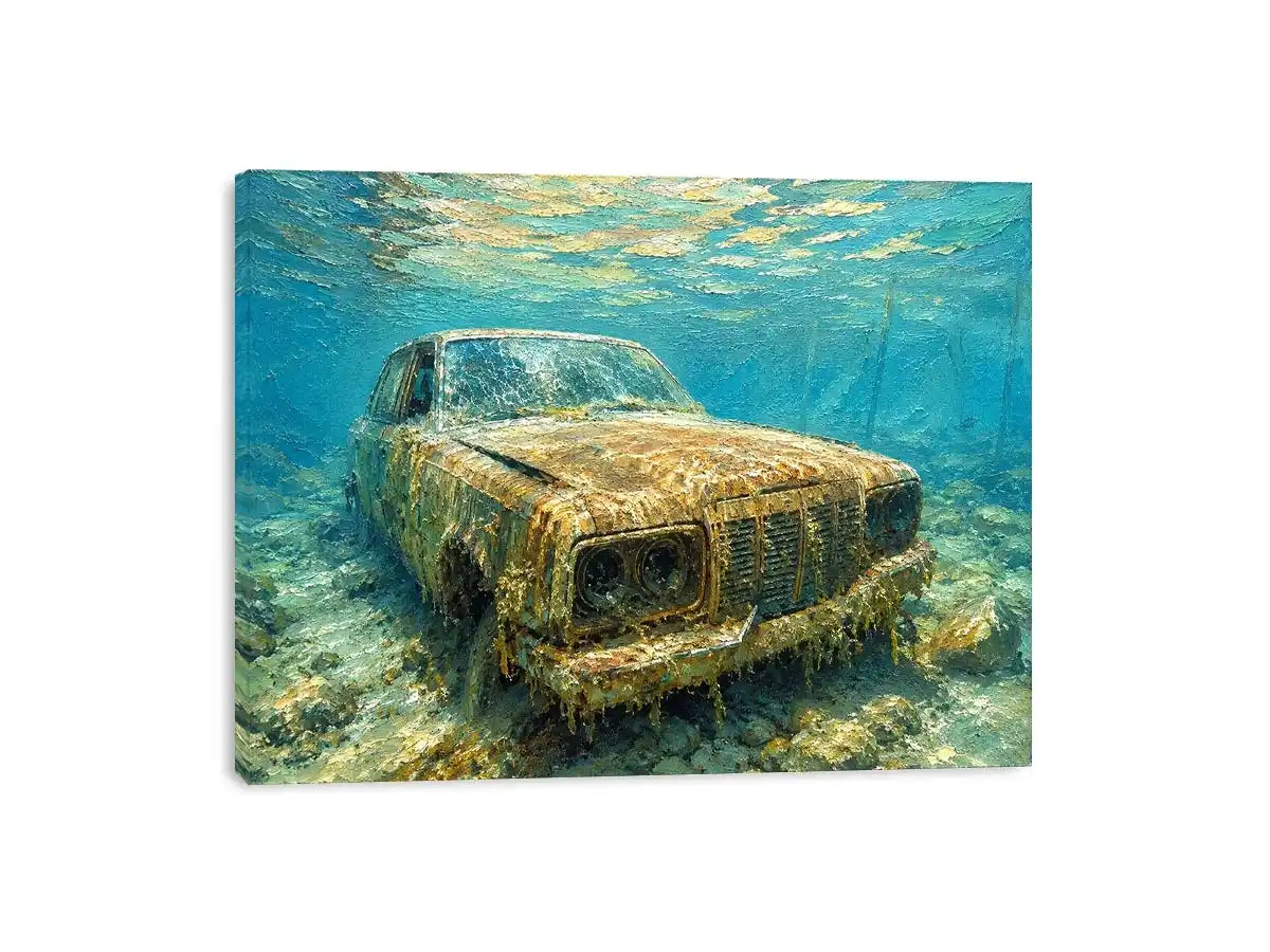 Underwater Car Canvas Print