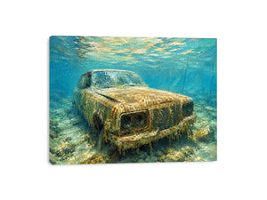 Underwater Car Canvas Print