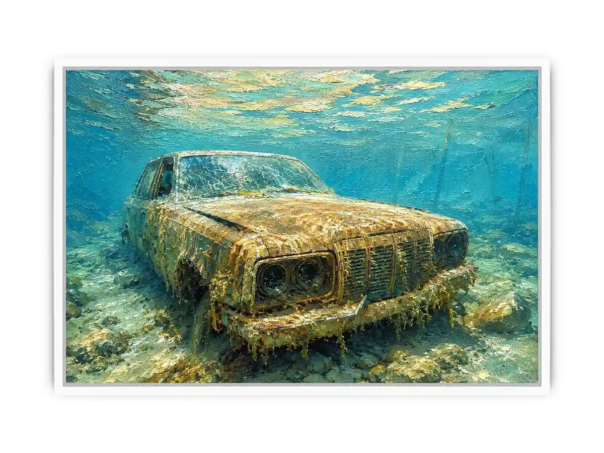 Underwater Car Canvas Print