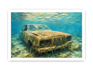 Underwater Car Canvas Print