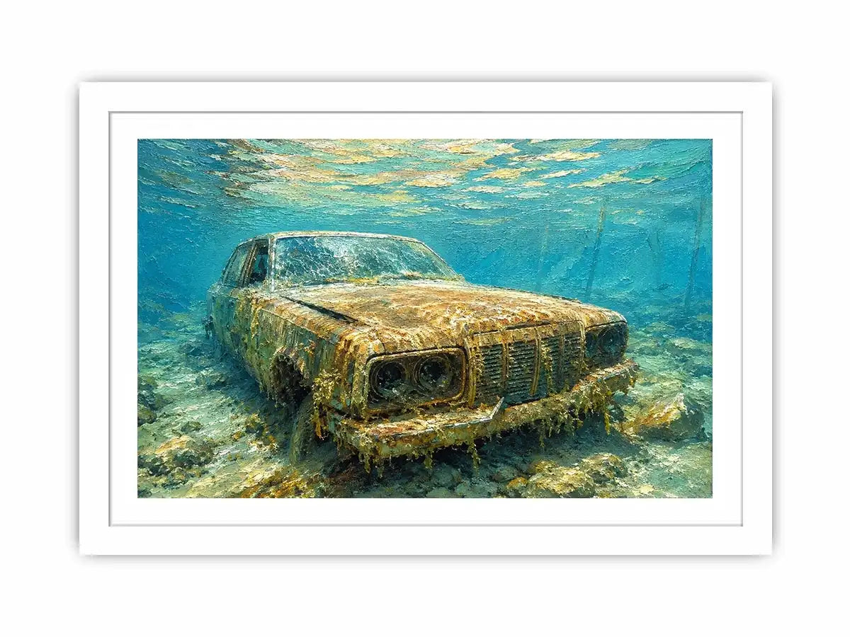 Underwater Car Canvas Print