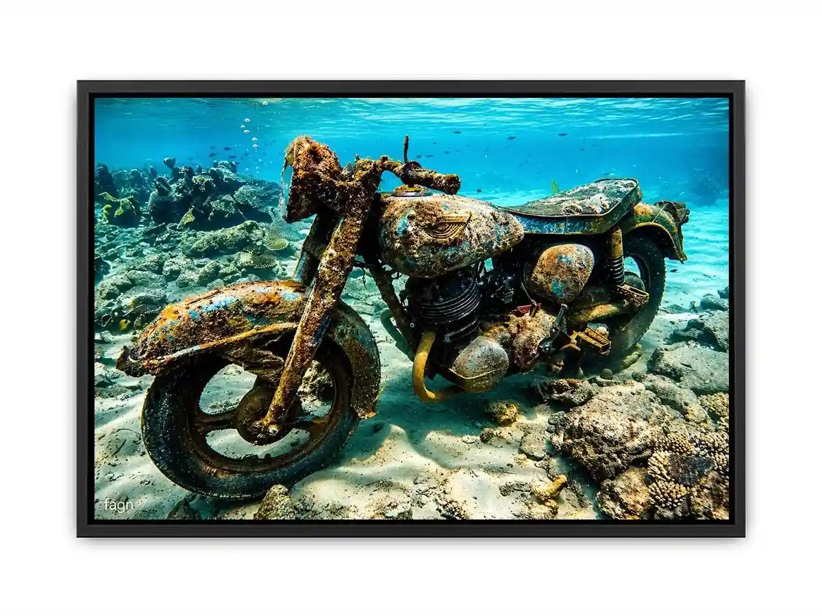 Underwater Byke Canvas Print