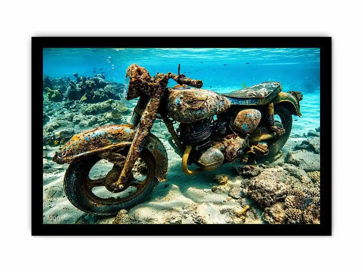 Underwater Byke Canvas Print