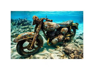 Underwater Byke Canvas Print