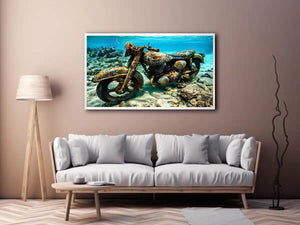 Underwater Byke Canvas Print