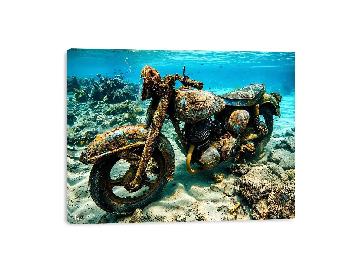 Underwater Byke Canvas Print