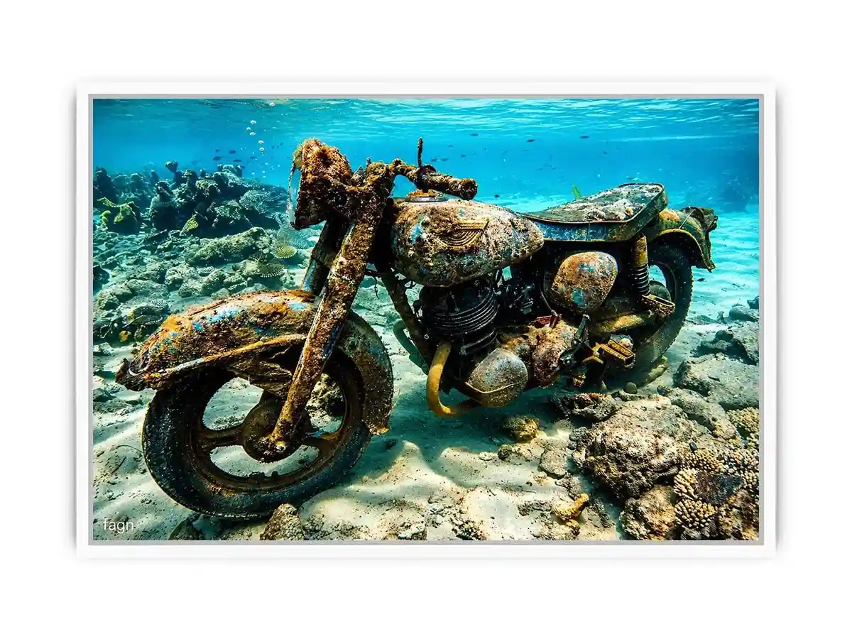 Underwater Byke Canvas Print