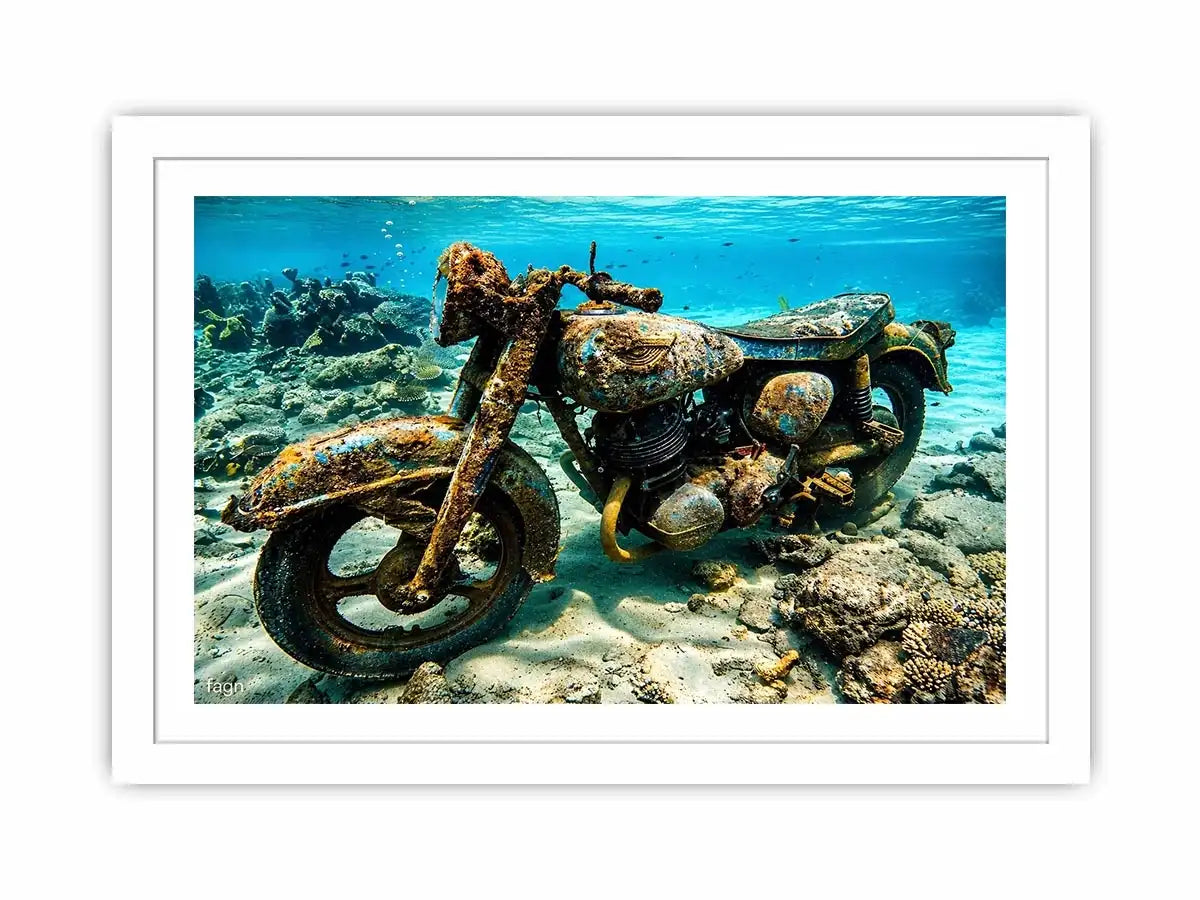 Underwater Byke Canvas Print