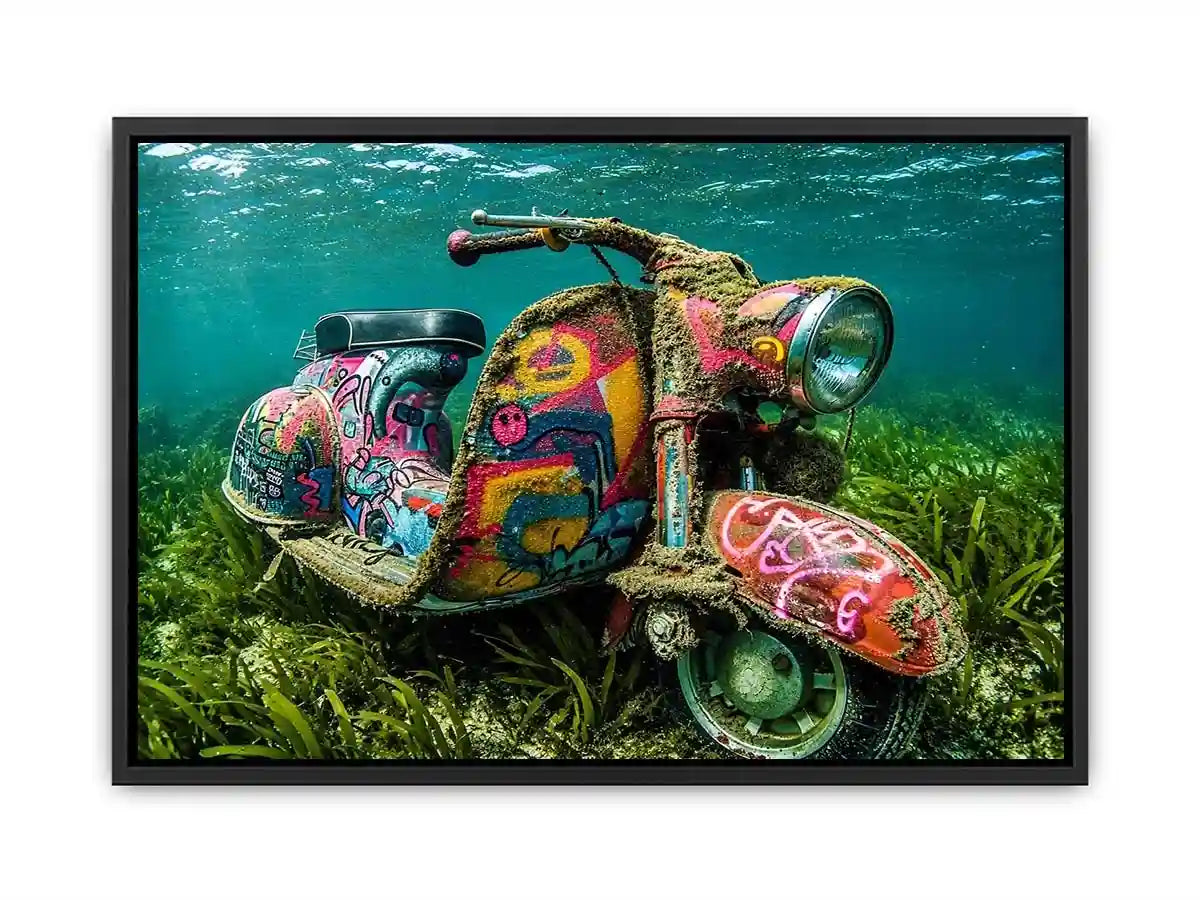 Underwater Scooter Canvas Print