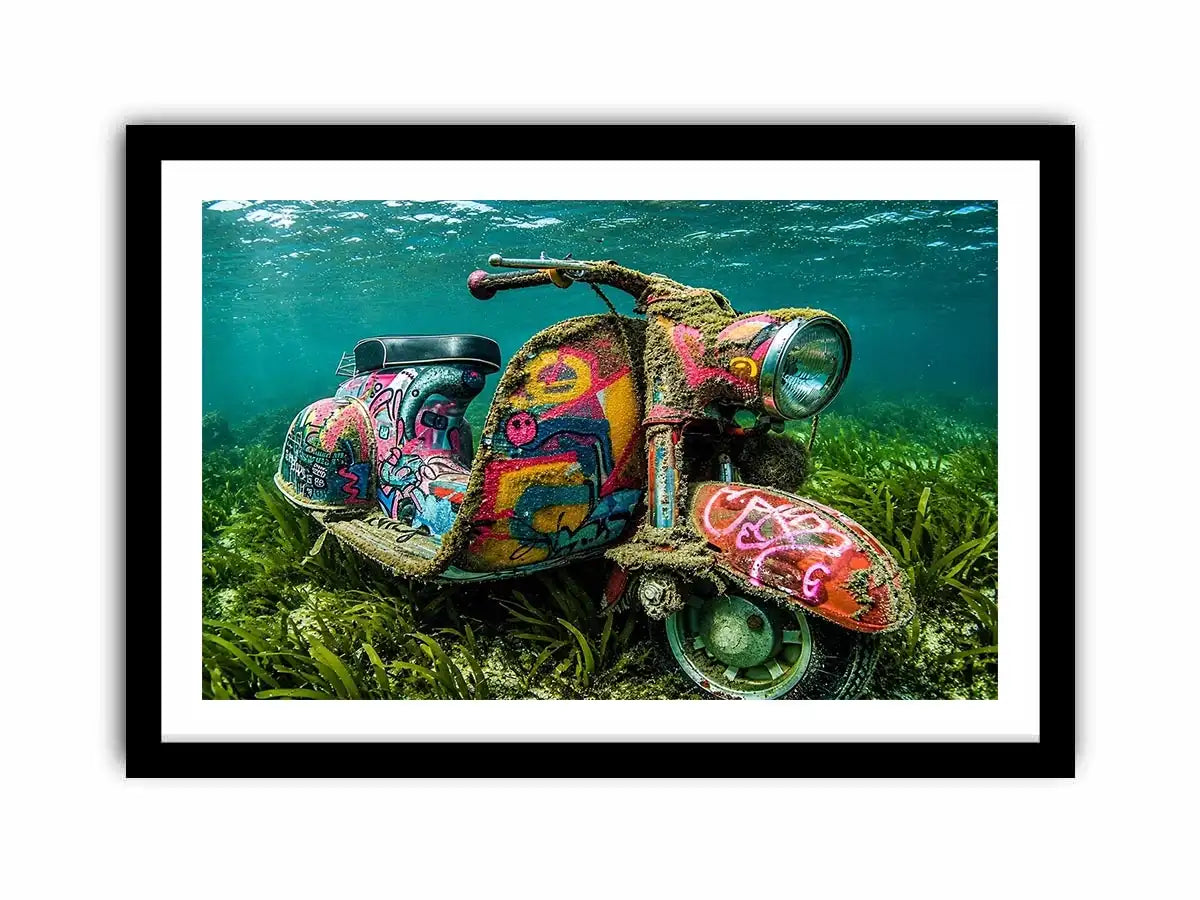Underwater Scooter Canvas Print