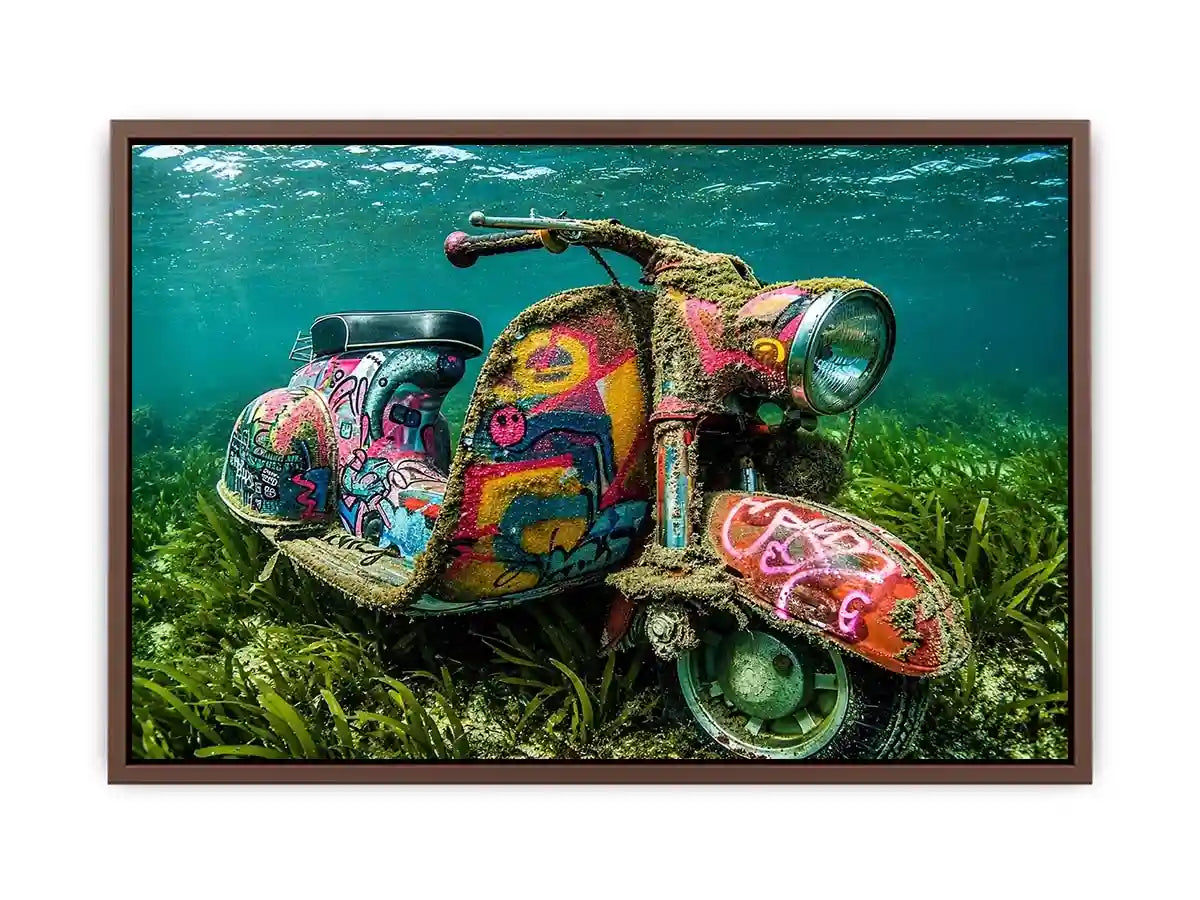 Underwater Scooter Canvas Print