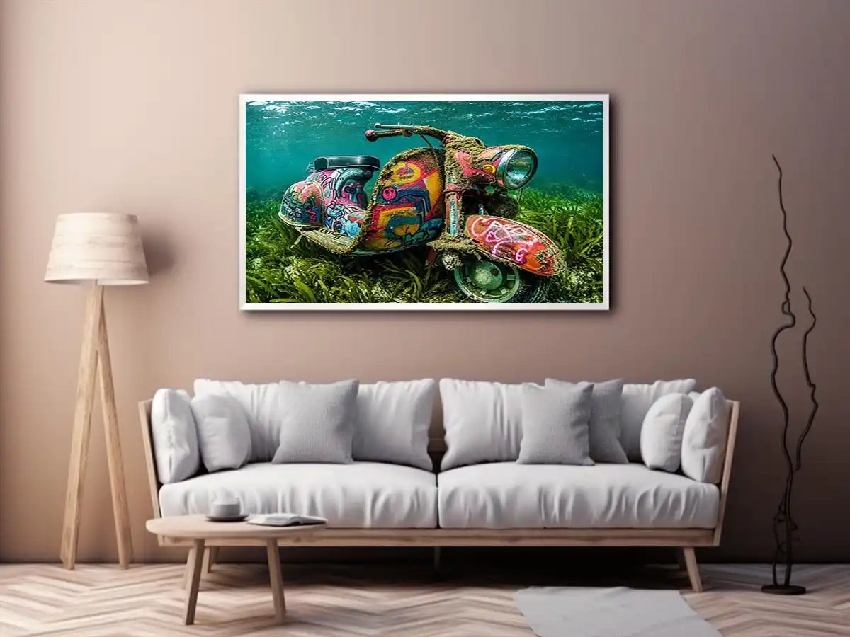 Underwater Scooter Canvas Print