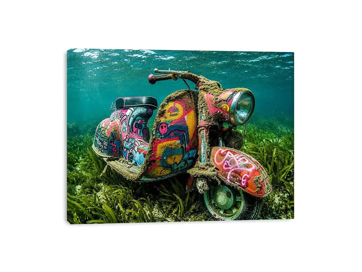 Underwater Scooter Canvas Print