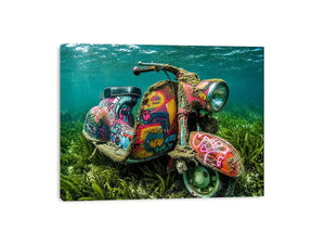 Underwater Scooter Canvas Print