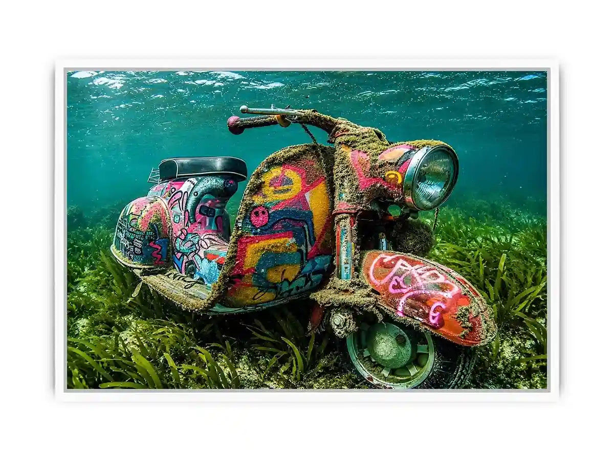 Underwater Scooter Canvas Print