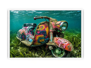 Underwater Scooter Canvas Print