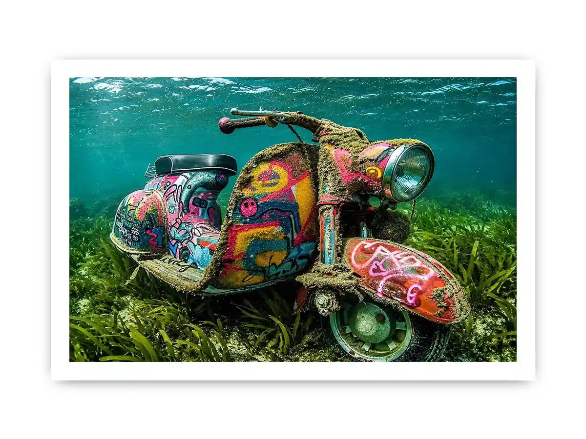 Underwater Scooter Canvas Print