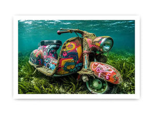 Underwater Scooter Canvas Print