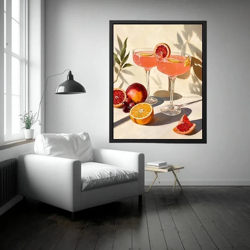 Two Glasses Of wine Canvas Print