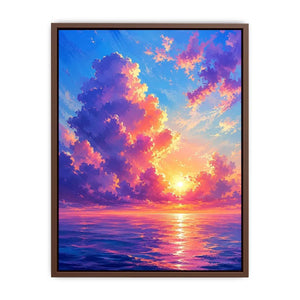 Cloudy beach Canvas Print