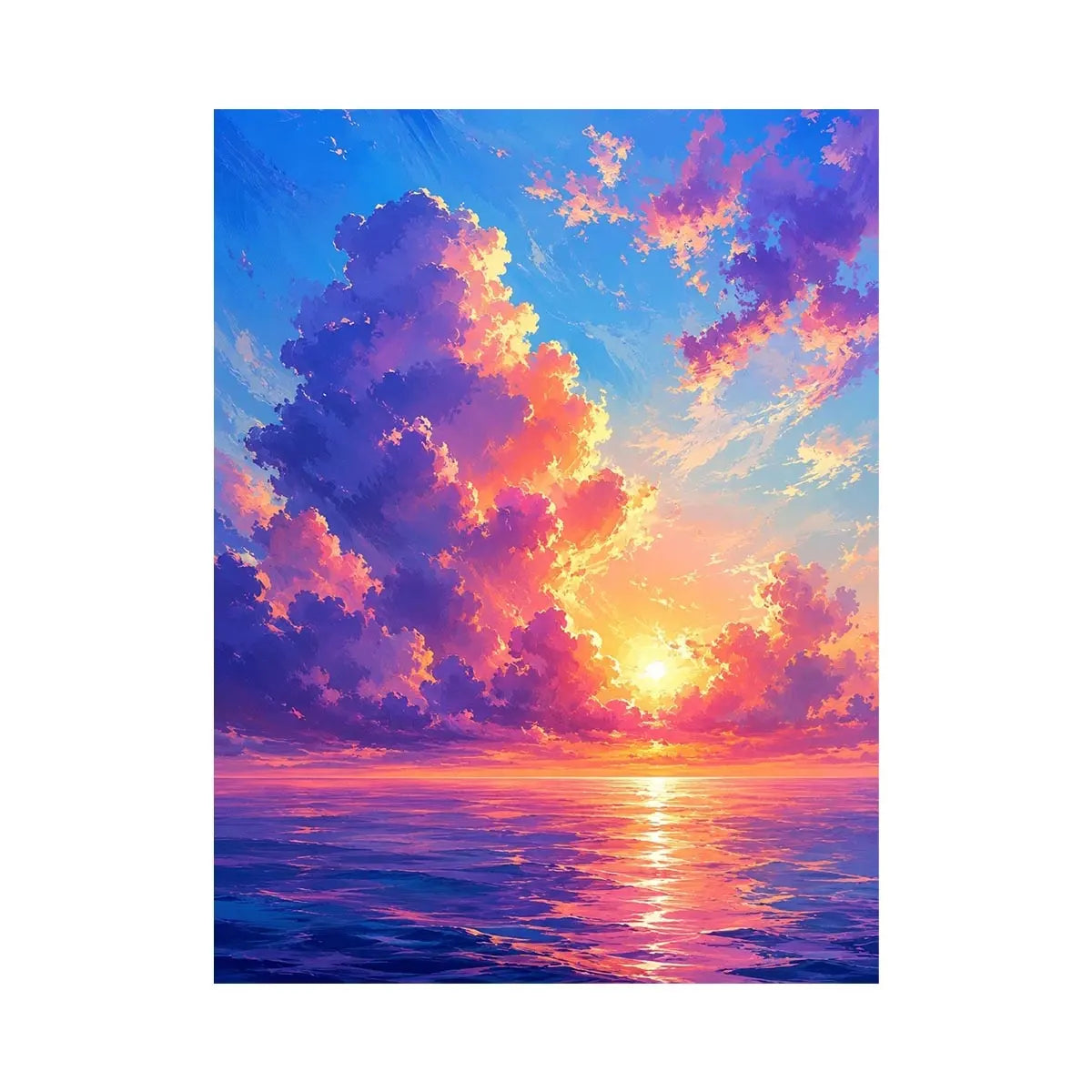 Cloudy beach Canvas Print