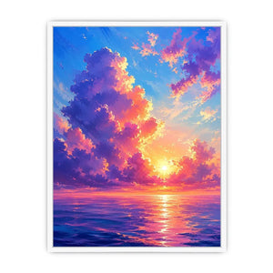 Cloudy beach Canvas Print