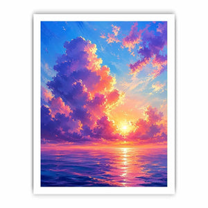Cloudy beach Canvas Print