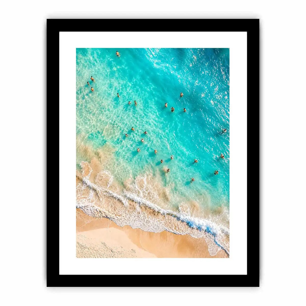 Swimming on Beach Canvas Print