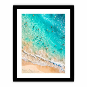 Swimming on Beach Canvas Print