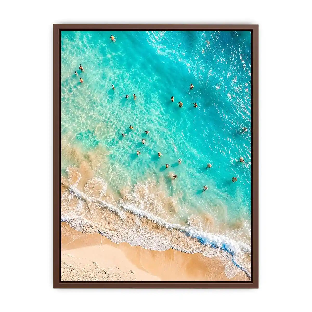 Swimming on Beach Canvas Print