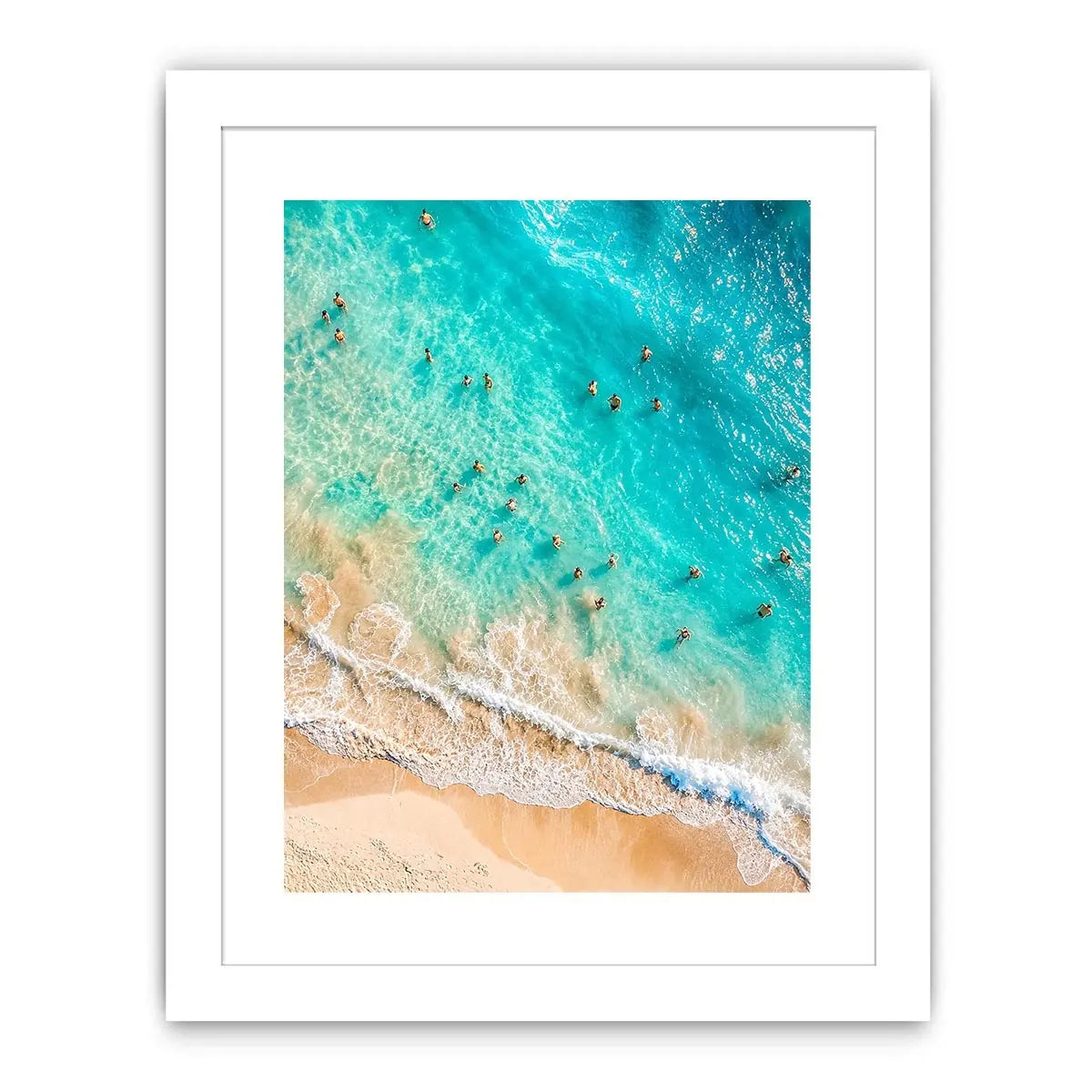 Swimming on Beach Canvas Print